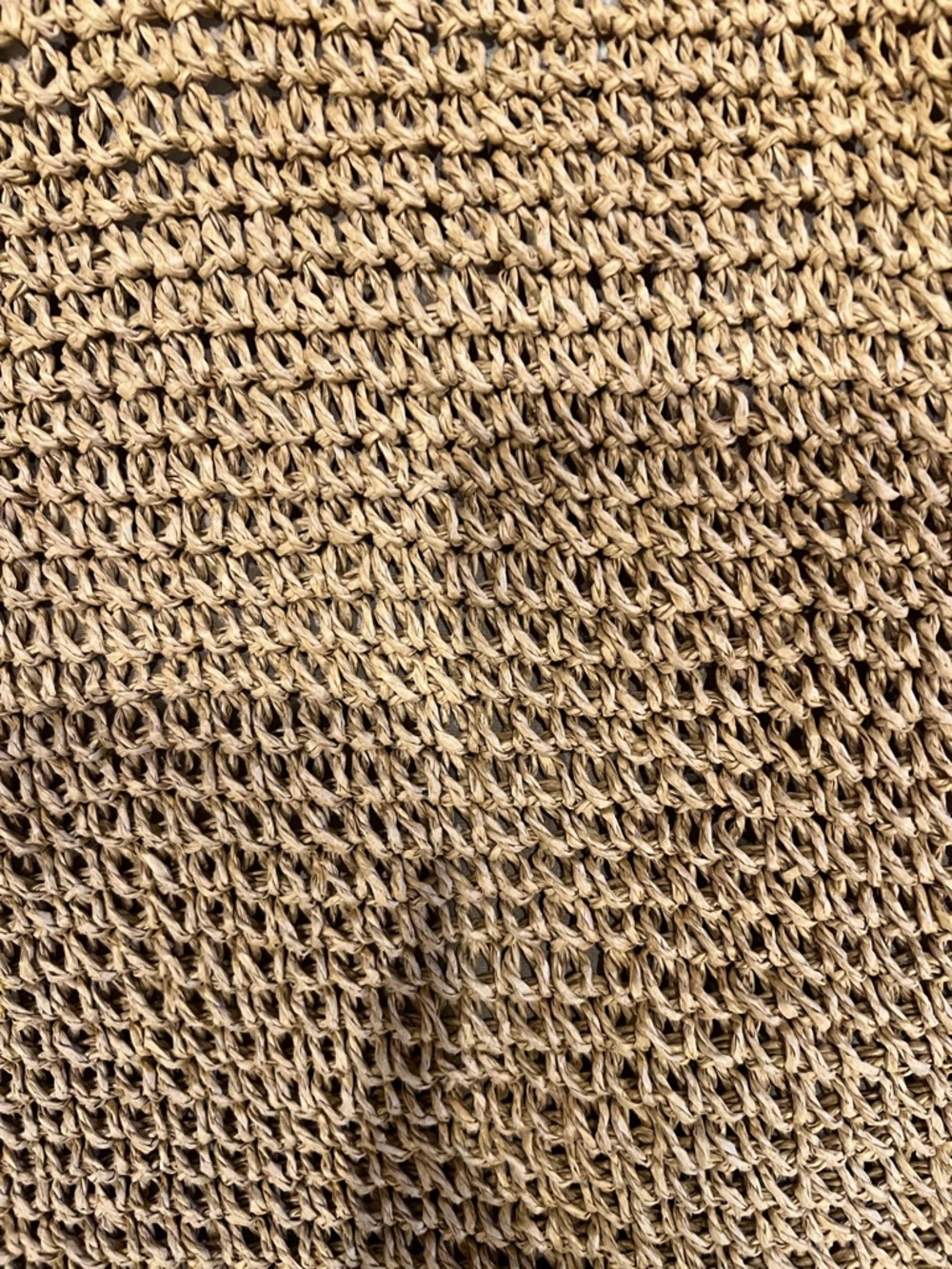 Reitmans Brown Woven Raffia Tote with Striped Handles - Picture 5 of 6